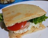 Foto langkah ke 4 dari resep Roti dari tepung almond (Karbohidrat rendah (low carb)) dengan isian salad telur.