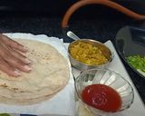 A picture of step 1 of Roti wrap | Aloo gobhi roti wrap.