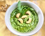 A picture of step 2 of Arugula and Cashew Pesto.
