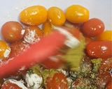 Une image de l'étape 1 de Pâtes aux Tomates cerises feta pesto.