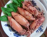 Hình bước làm 4 của món Mực nhồi(dồn) thịt