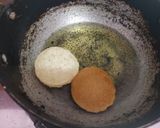 A picture of step 9 of Golgappa with spicy potato-chana masala and spicy flavored water.
