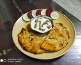 A picture of step 4 of Afgani Fateer Pyazi with Curd.