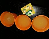 A picture of step 5 of Quaker oats and nutri c orange juice.