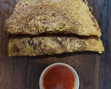 A picture of step 4 of Pancakes besan chilla.