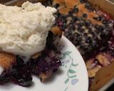 A picture of step 7 of Dylan’s blueberry cobbler.