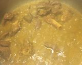 A picture of step 5 of Chane ki dal gosht with rice.