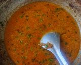 A picture of step 5 of Kolhapuri Chickan masala and curry.