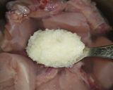 A picture of step 1 of Chicken veg filling.