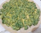 A picture of step 3 of Palak methi chapati bhakharwadi.