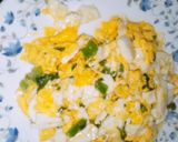 A picture of step 2 of Egg fried Rice with mayo garlic sauce.