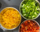 A picture of step 1 of Desi Pizza Rice Delight.
