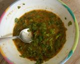 A picture of step 2 of Omelet with coriander 🥚🥚.