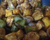 A picture of step 3 of Chilli Paneer.