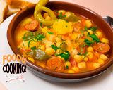 Foto del paso 4 de la receta Guiso de Garbanzos, Patatas, Chorizo y Judías Verdes