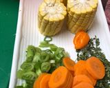 A picture of step 3 of Jamaican chicken soup.