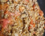 A picture of step 4 of Qeema Palak !.