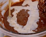 A picture of step 4 of Easy Chocolate Cake, moist and light-textured.
