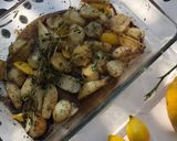 A picture of step 5 of Roasted Jerusalem Artichokes with Thyme & Kumquat.
