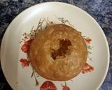A picture of step 9 of Moong dal Kachori chaat.