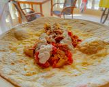 A picture of step 4 of Special Tuna Melt Wrap.