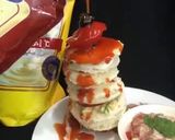A picture of step 3 of Rainbow bread tower.