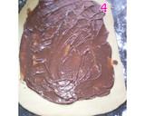 A picture of step 2 of Twisted Nutella bread.