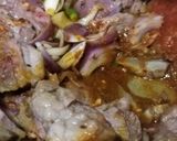 A picture of step 7 of Alo baingan gosht (mutton gravy).
