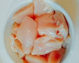 Foto langkah ke 2 dari resep Ayam Koloke Saus Tiram tumis sayur Kubis.