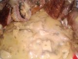 ستيك محشي مع صلصة الفطر😋 بتابل 🤔