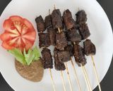 Foto langkah ke 5 dari resep Sate Sapi Manis Bumbu Kacang.
