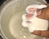 A picture of step 3 of Appam with coconut milk.
