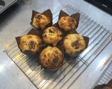 A picture of step 8 of Julie and Ben’s hot and sticky fudgey date (muffins).
