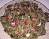 Foto del paso 4 de la receta: Berenjenas con ajito y taquitos de jamón