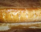 A picture of step 4 of Puff pastry potato sausage.