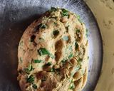 A picture of step 4 of Palak paratha (spinach paratha).