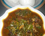 A picture of step 7 of Oha soup. 😍😋.