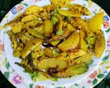 A picture of step 3 of Spiny Gourd(Kantola) Potato Fry(no onion garlic).