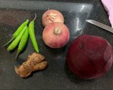 A picture of step 1 of Beetroot Appe Paniyaram.
