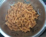A picture of step 2 of Lentil Pasta Salad with Whipped Cottage Cheese and Mustard Dressing.