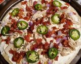 A picture of step 4 of Jalapeno Popper Chicken Pizza.