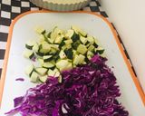 Foto del paso 2 de la receta: Quiche de Repollo Rojo y Calabacín!
