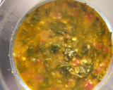A picture of step 3 of Spinach dal.