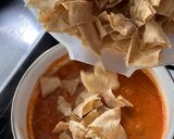 A picture of step 2 of Chilaquiles Atamalados.