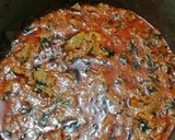 A picture of step 4 of Methi keema curry.