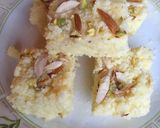 A picture of step 8 of Kalakand sweet.