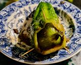 Foto del paso 2 de la receta: CAIGUA EMBUTIDA Con Relleno Árabe🌿🌿 y BERENJENA🍆🍆...!