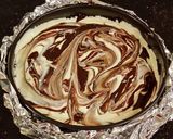 A picture of step 19 of Chocolate Salted Caramel Swirled Cheesecake.