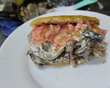 Foto del paso 6 de la receta: Arepa🥙rellena de calabacines y berenjena🍆con queso crema🧀