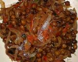A picture of step 3 of Sauted Kala Chana.